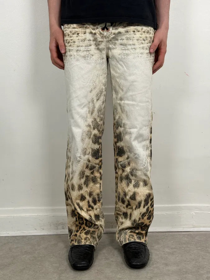 SS2002 Roberto Cavalli Leopard Faded Pants OaMeWIa 1