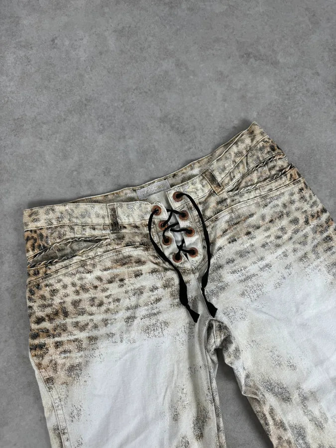 SS2002 Roberto Cavalli Leopard Faded Pants OaMeWIa 4
