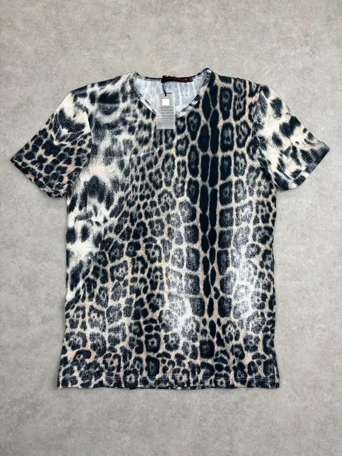 SS2002 Roberto Cavalli Leopard Print T-Shirt qvpqwYx 0