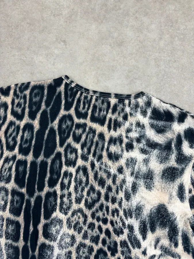 SS2002 Roberto Cavalli Leopard Print T-Shirt qvpqwYx 5