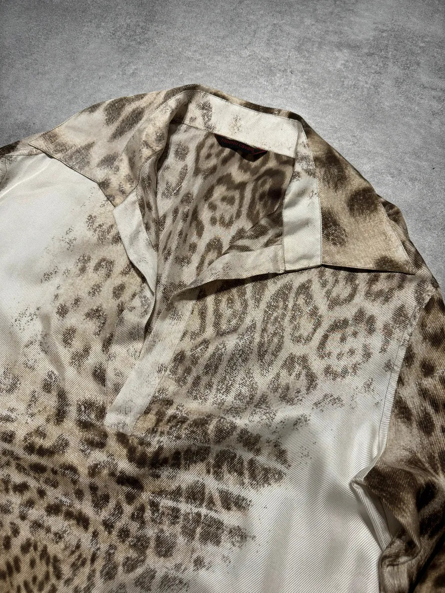 SS2002 Roberto Cavalli Leopard V Shirt Top WzXLjAM 6