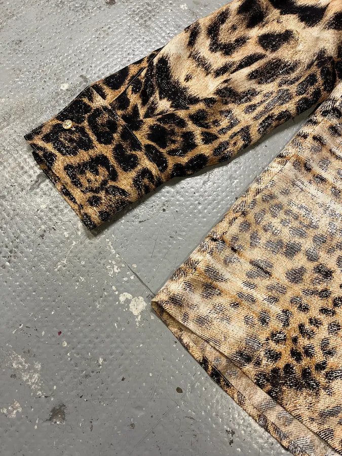 SS2002 Roberto Cavalli Leopard White Longsleeves Shirt jQqgmdq 6