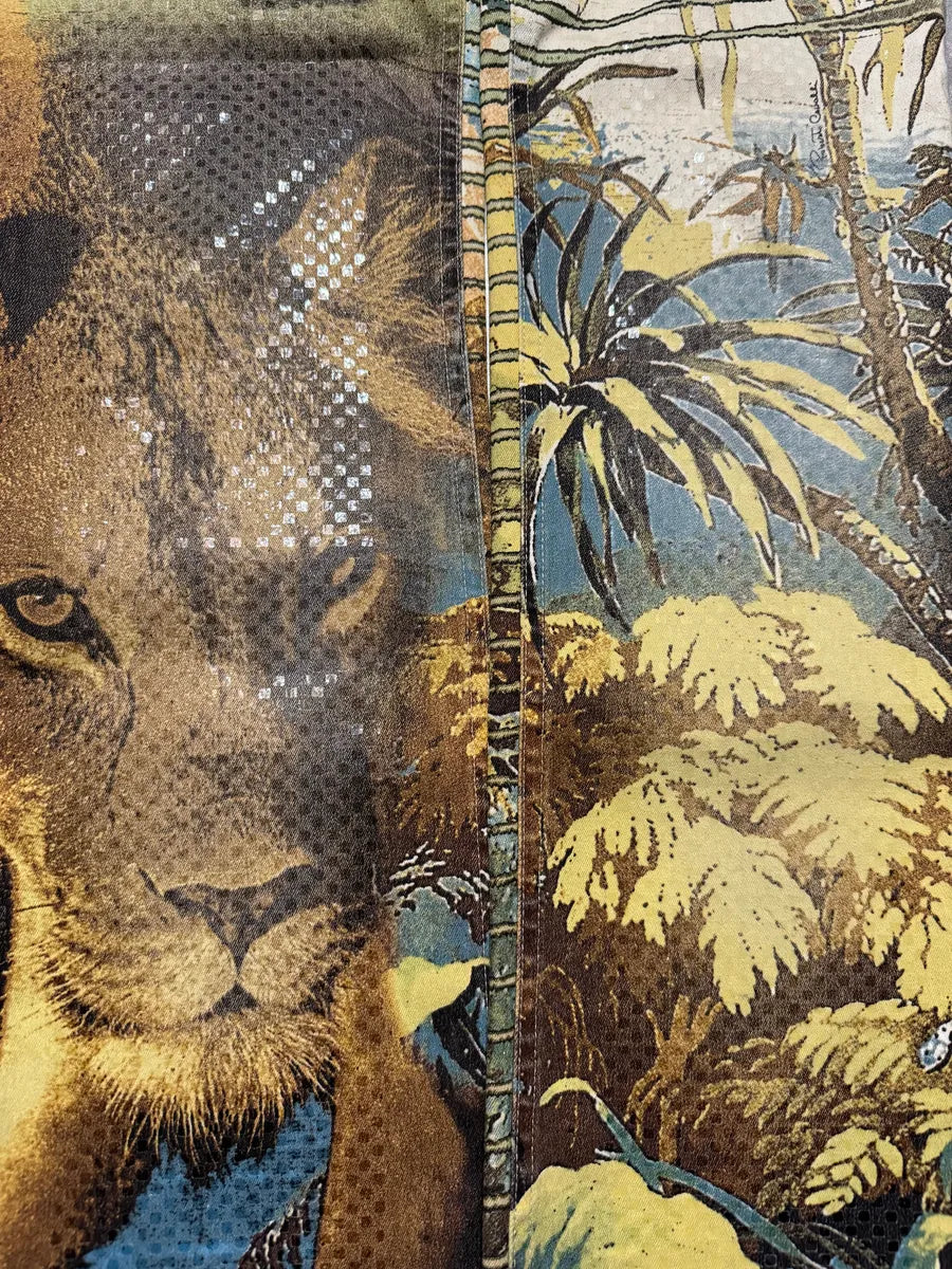 SS2002 Roberto Cavalli Lion Savage Relaxed Summer Pants ZafOVgJ 5
