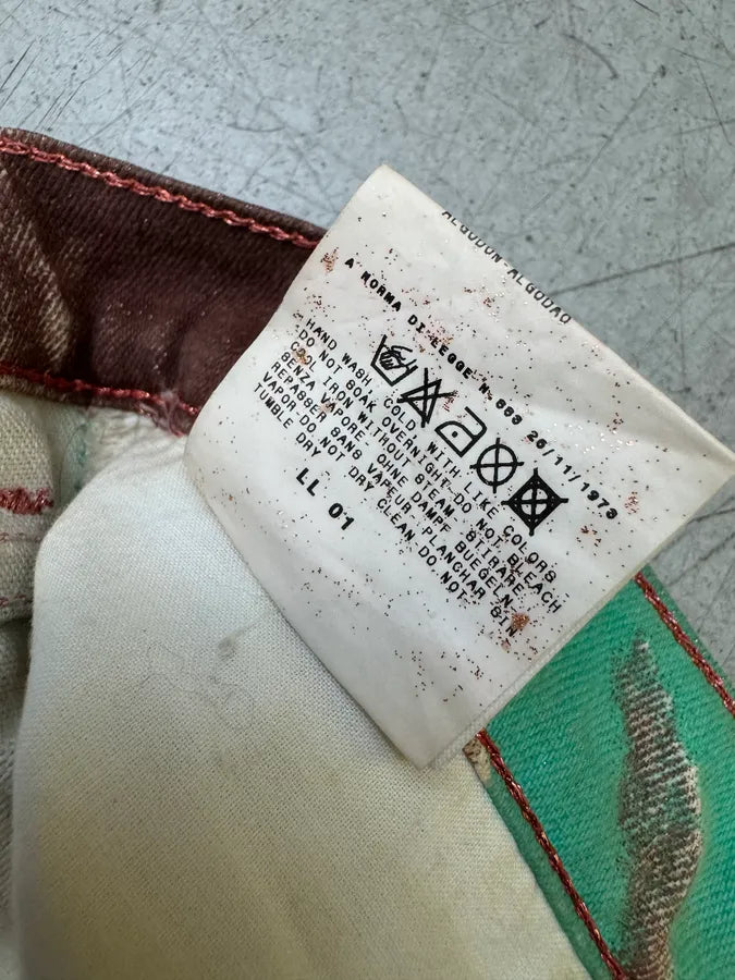SS2002 Roberto Cavalli Mint Hallucination Stripe Pants GUvgPav 11