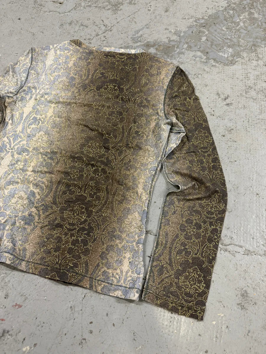 SS2002 Roberto Cavalli Mozaic Gradient Gold Longsleeves Top BZeVAen 2