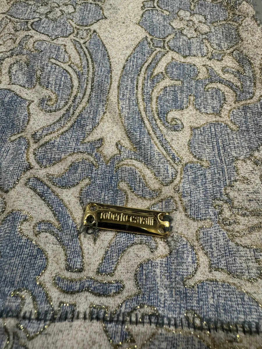 SS2002 Roberto Cavalli Mozaic Gradient Gold Longsleeves Top BZeVAen 6