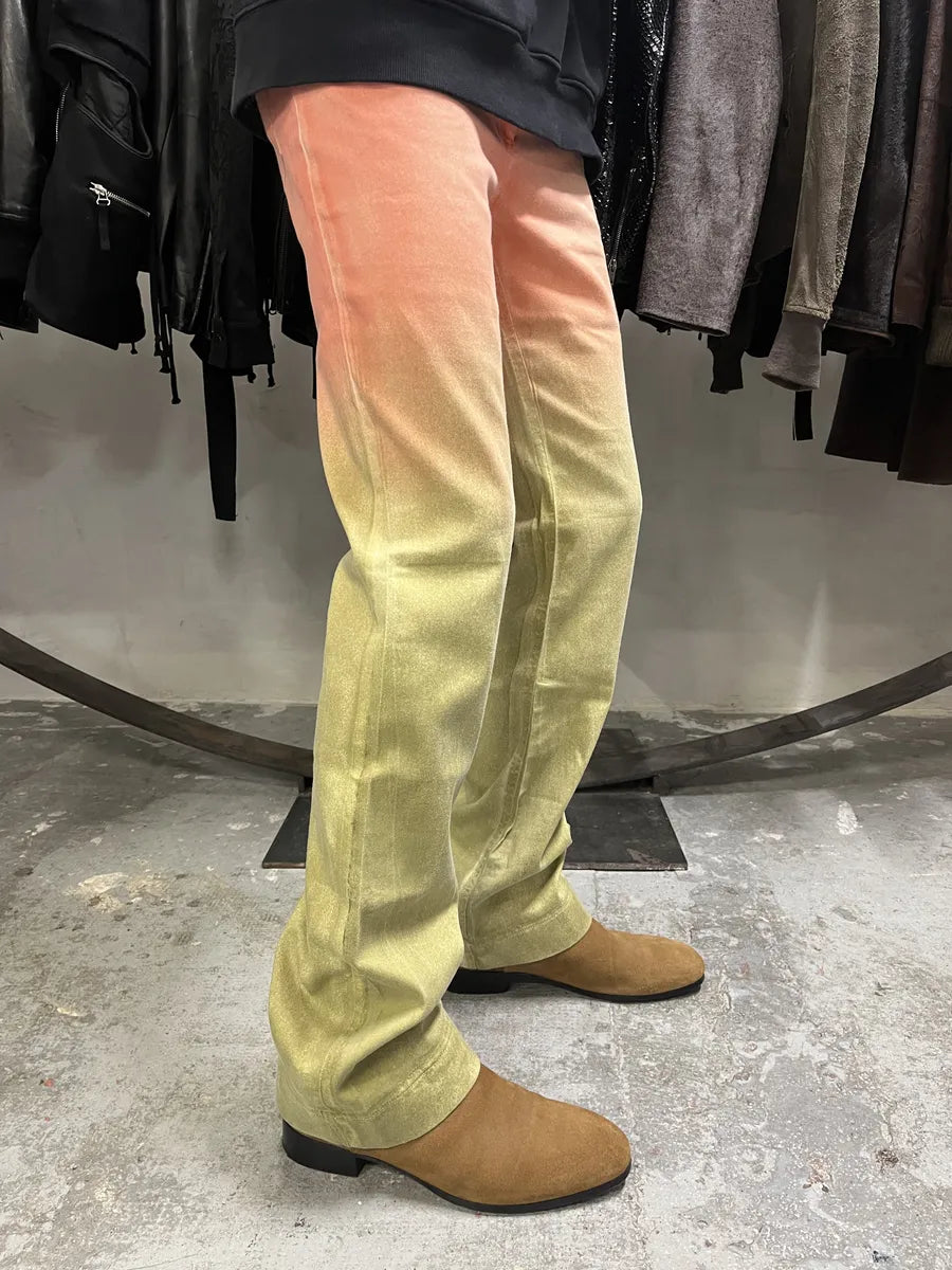 SS2002 Roberto Cavalli Orange & Green Gradient Soft Pants (S/M) uXAmaeU 1