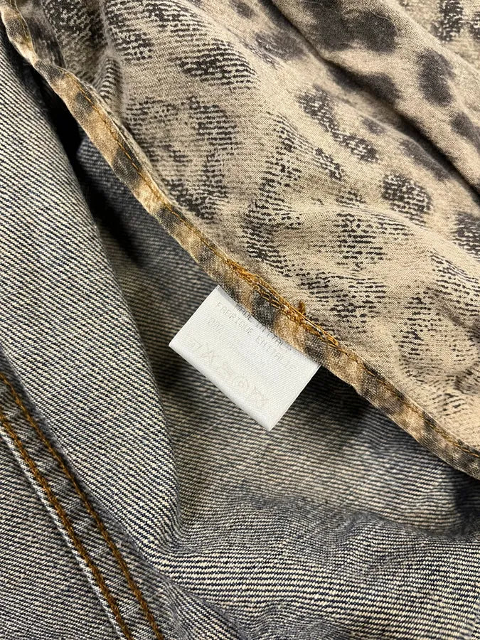 SS2002 Roberto Cavalli Structured Laced Arm Blue Denim Jacket BsxrDMf 10