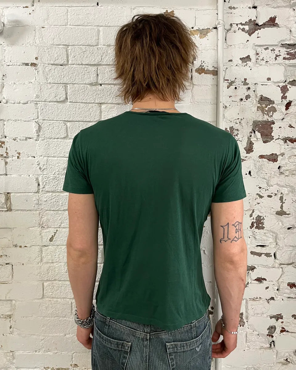 SS2003 Balenciaga Deep Green Toucan Jungle T-Shirt LkNExcm 2