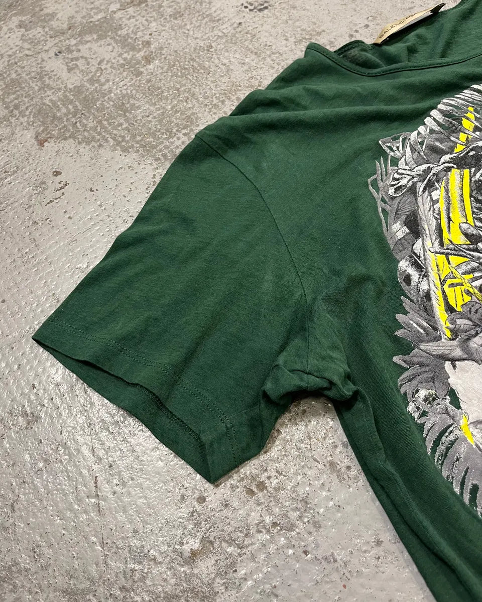 SS2003 Balenciaga Deep Green Toucan Jungle T-Shirt LkNExcm 6