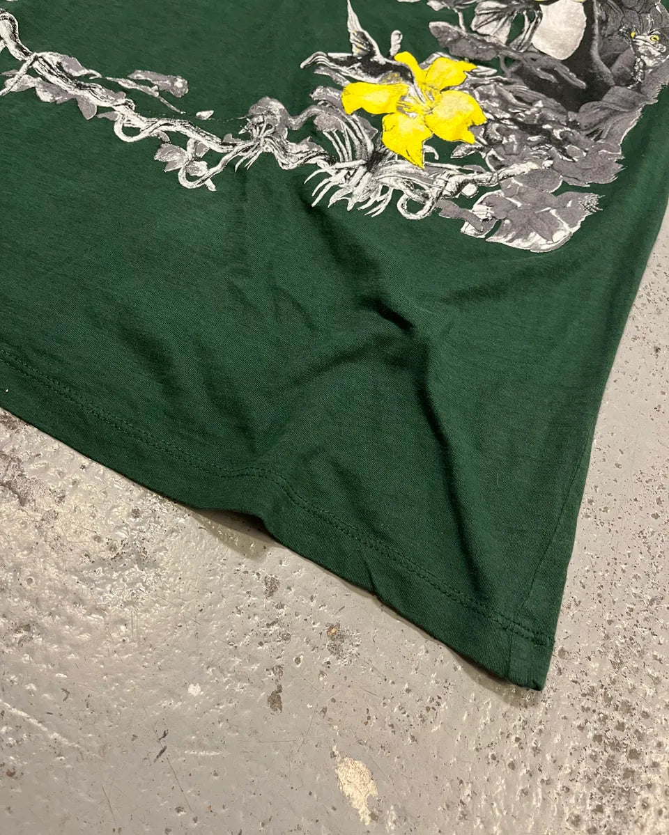 SS2003 Balenciaga Deep Green Toucan Jungle T-Shirt LkNExcm 7
