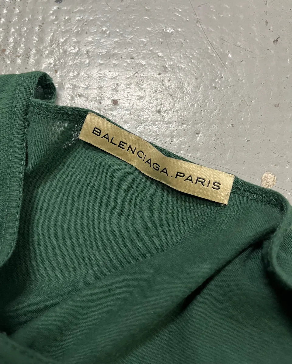 SS2003 Balenciaga Deep Green Toucan Jungle T-Shirt LkNExcm 9