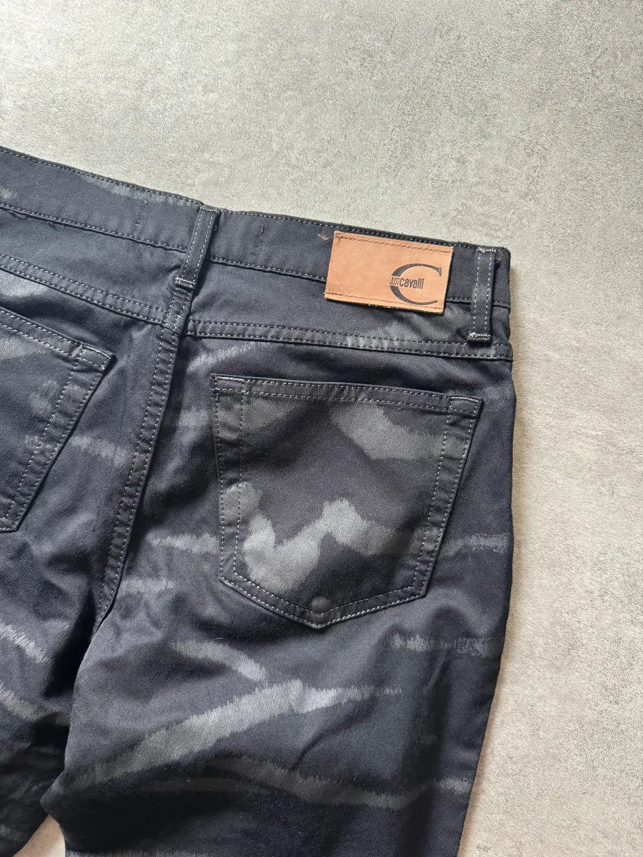 SS2003 Cavalli Flowers Mirage Black Tattoos Pants sACjxCK 3