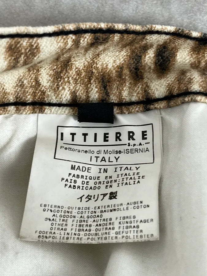 SS2003 Cavalli Leopard Beige & Black Skirt smQCiYt 10