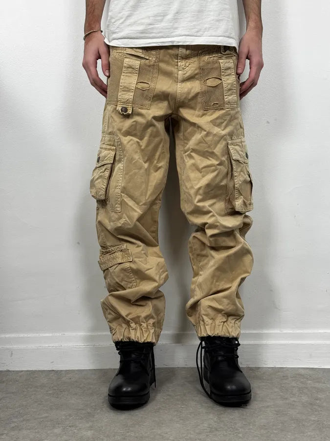 SS2003 Dolce & Gabbana Beige Cargo Utility Pants dtlCkBa 0