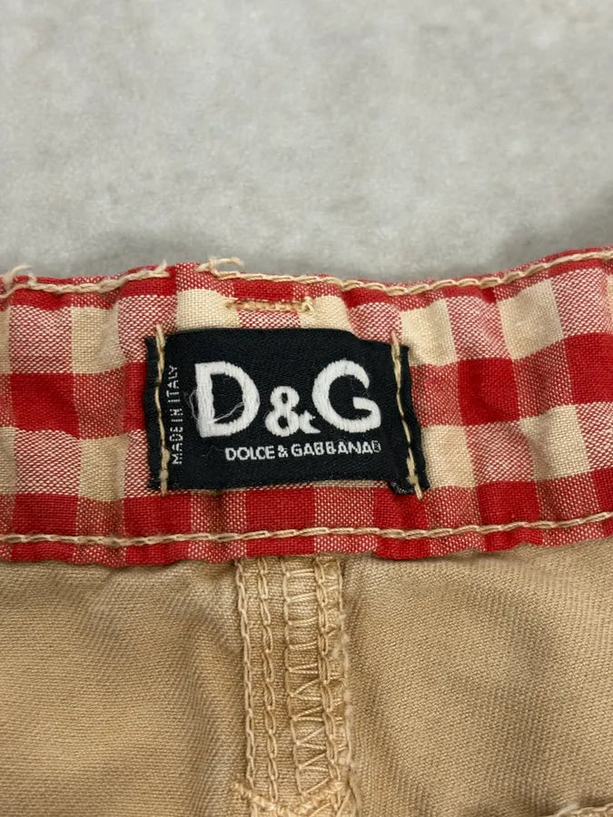 SS2003 Dolce & Gabbana Beige Cargo Utility Pants dtlCkBa 11