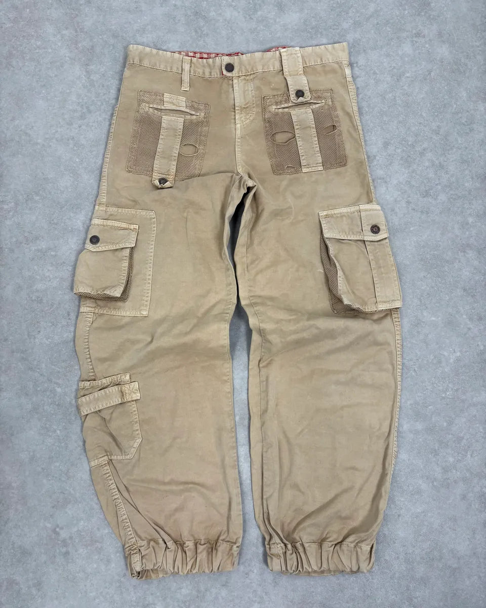 SS2003 Dolce & Gabbana Beige Cargo Utility Pants dtlCkBa 3