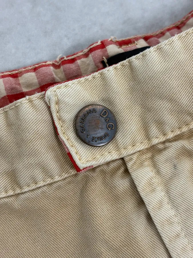 SS2003 Dolce & Gabbana Beige Cargo Utility Pants dtlCkBa 9