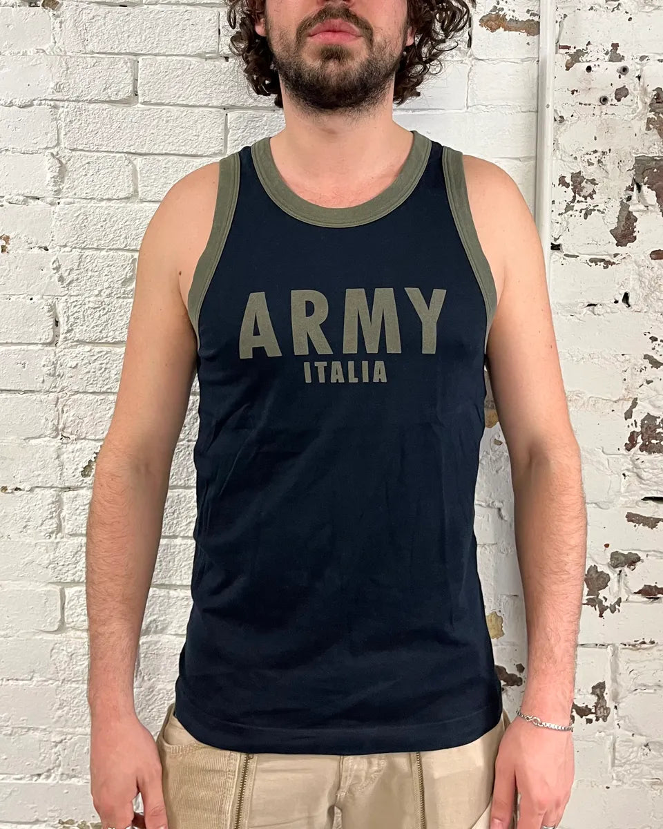SS2003 Dolce & Gabbana Black Army Tank Top  fRzqNYa 1