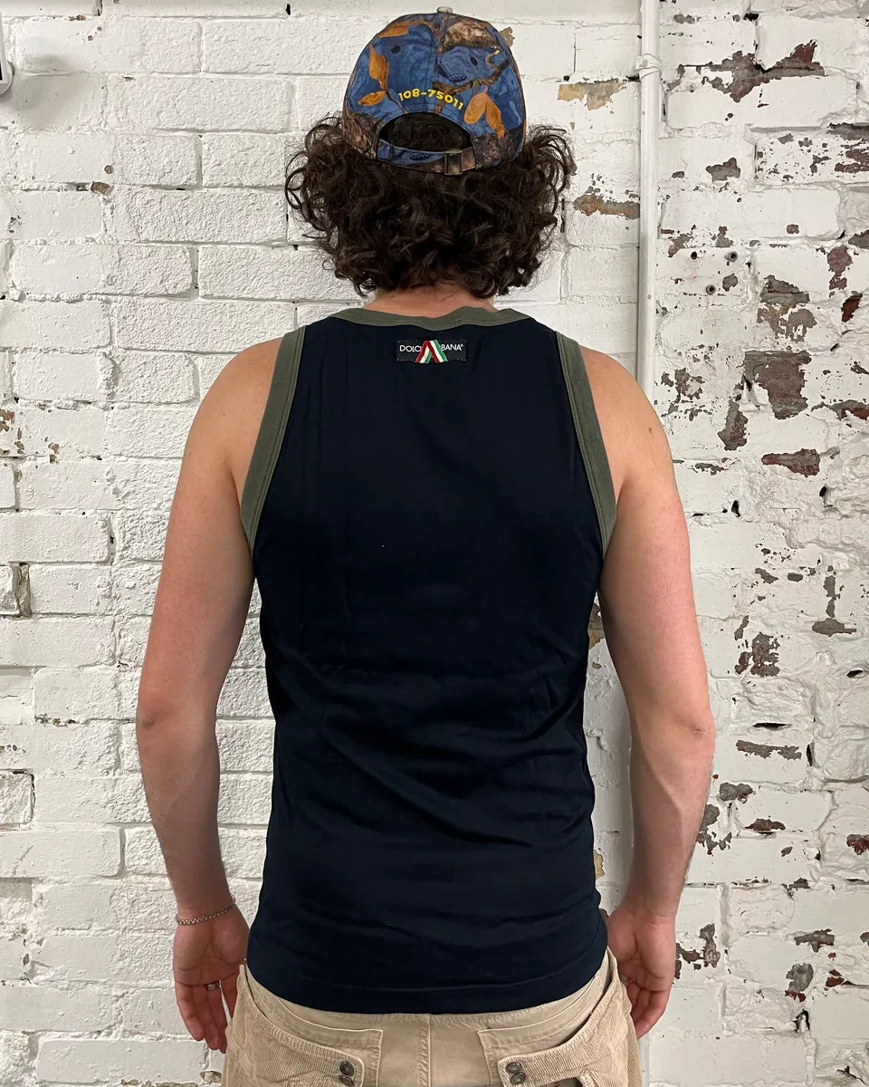 SS2003 Dolce & Gabbana Black Army Tank Top  fRzqNYa 2