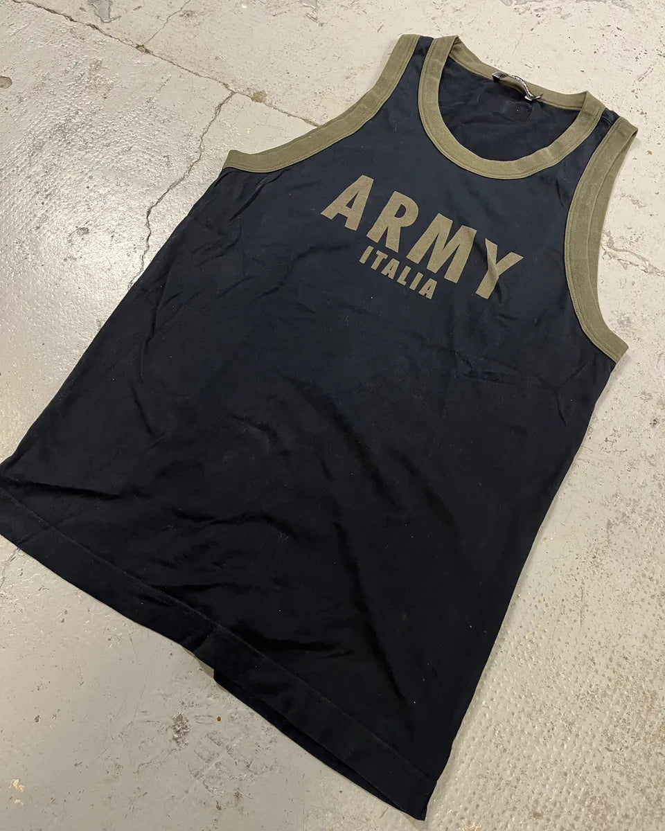 SS2003 Dolce & Gabbana Black Army Tank Top  fRzqNYa 3