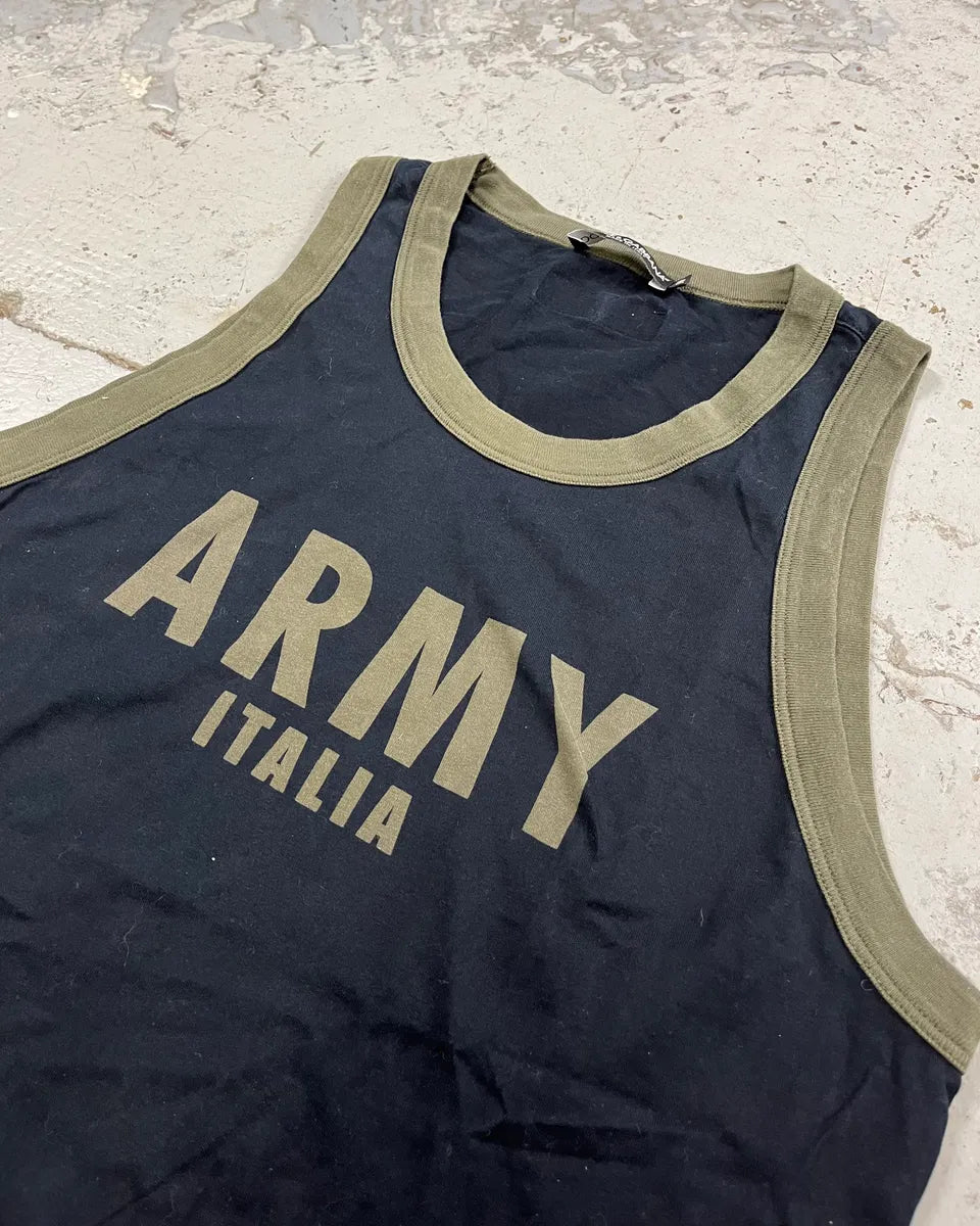 SS2003 Dolce & Gabbana Black Army Tank Top  fRzqNYa 4