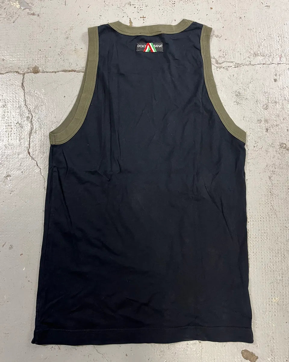 SS2003 Dolce & Gabbana Black Army Tank Top  fRzqNYa 6