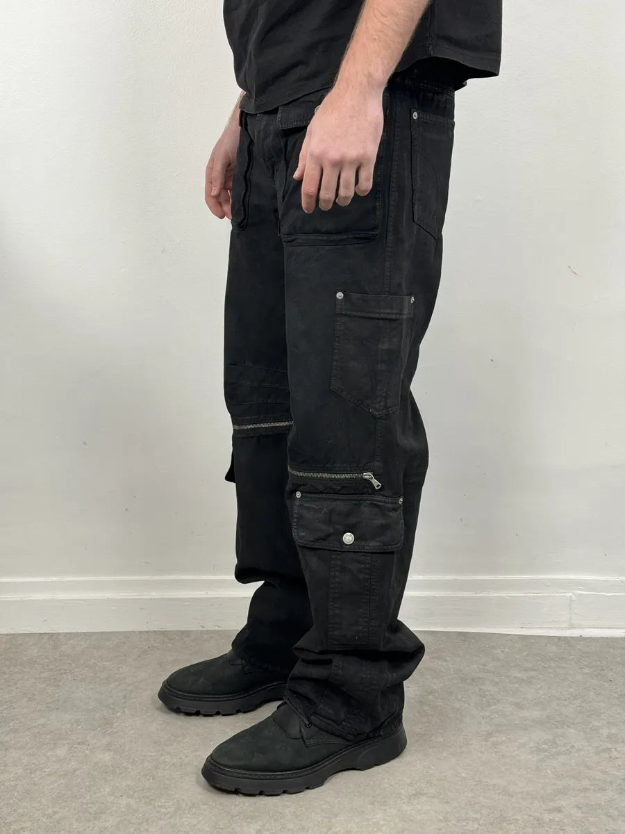 SS2003 Dolce & Gabbana Black Aviator Cargo Obscure Pants knPBbHU 1