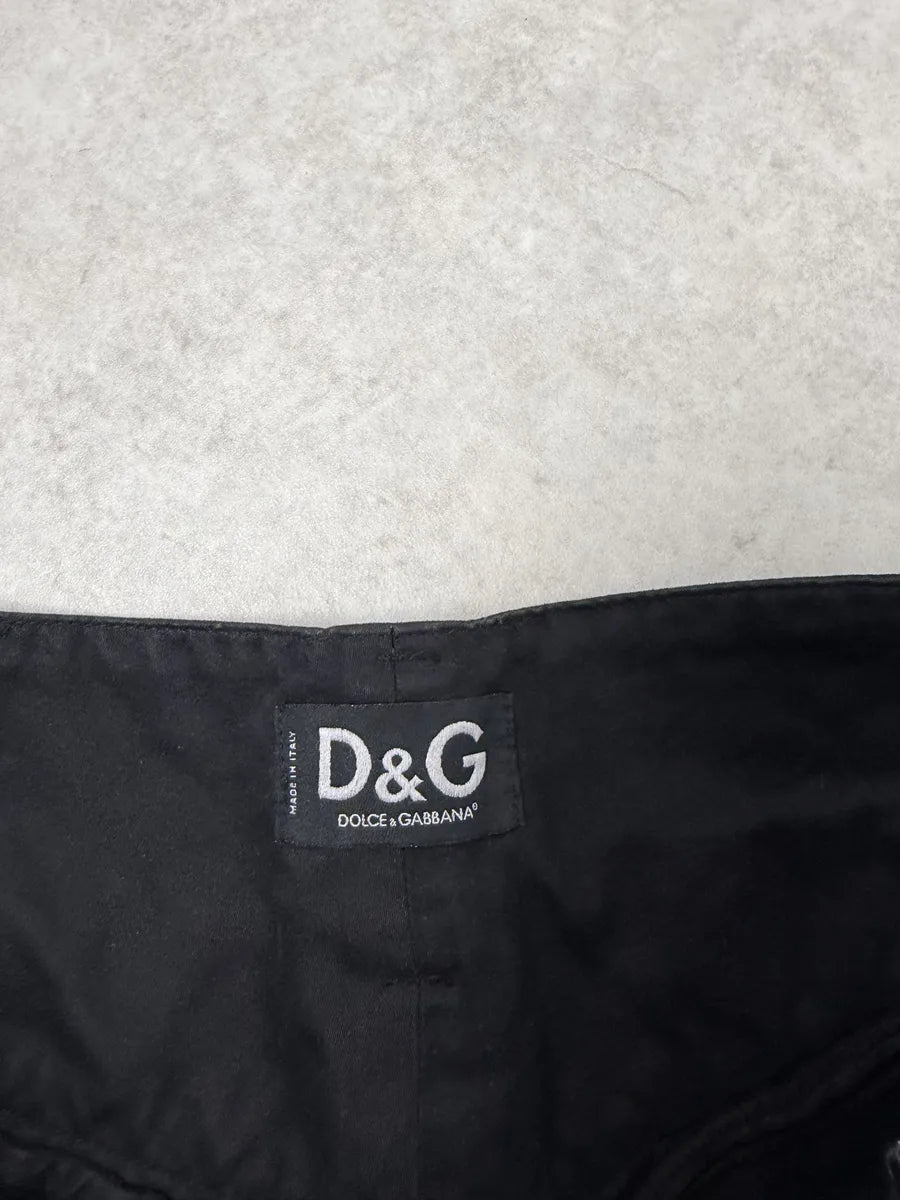 SS2003 Dolce & Gabbana Black Aviator Cargo Obscure Pants knPBbHU 11