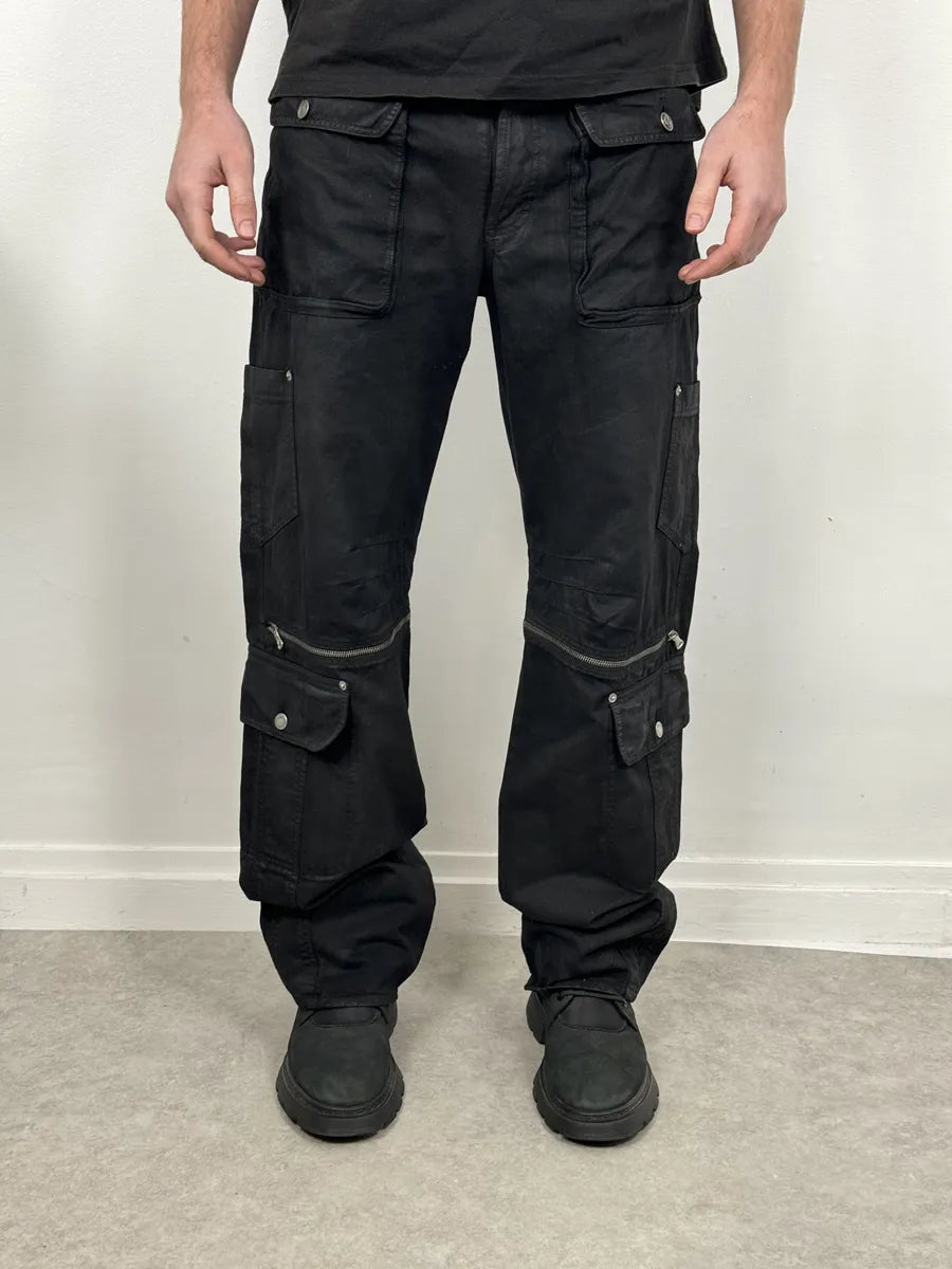 SS2003 Dolce & Gabbana Black Aviator Cargo Obscure Pants knPBbHU 2