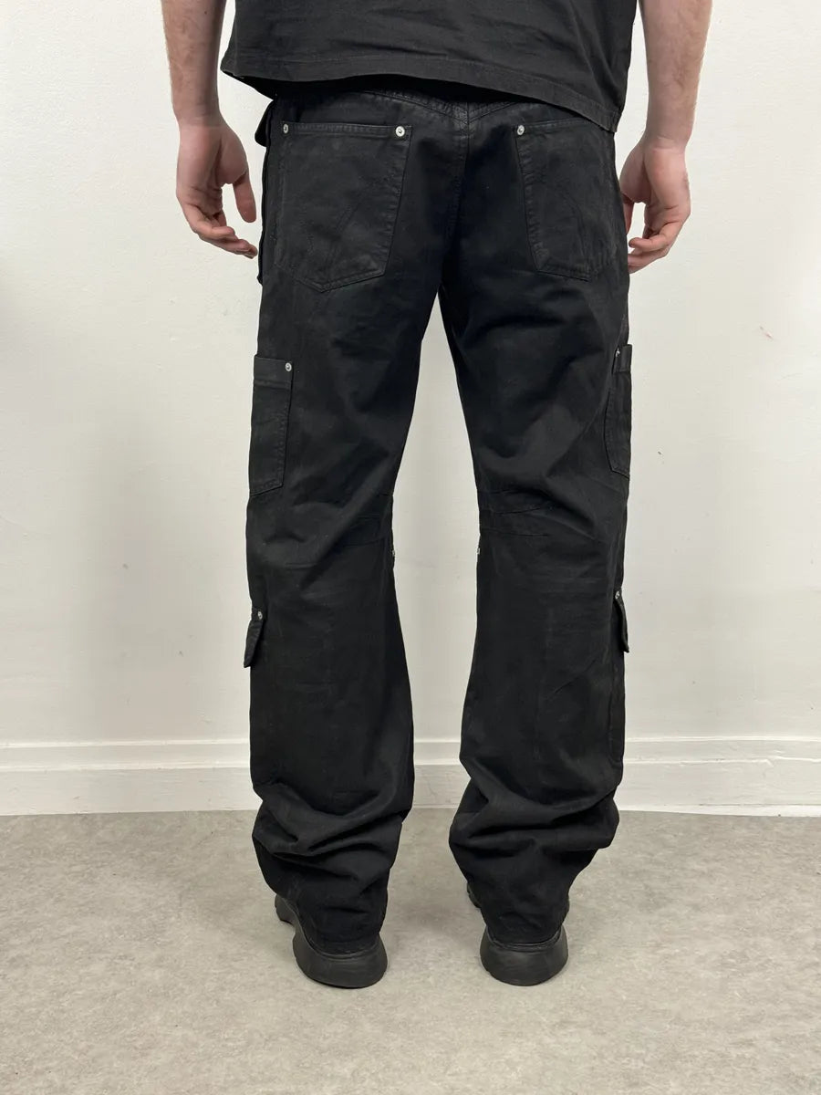 SS2003 Dolce & Gabbana Black Aviator Cargo Obscure Pants knPBbHU 3