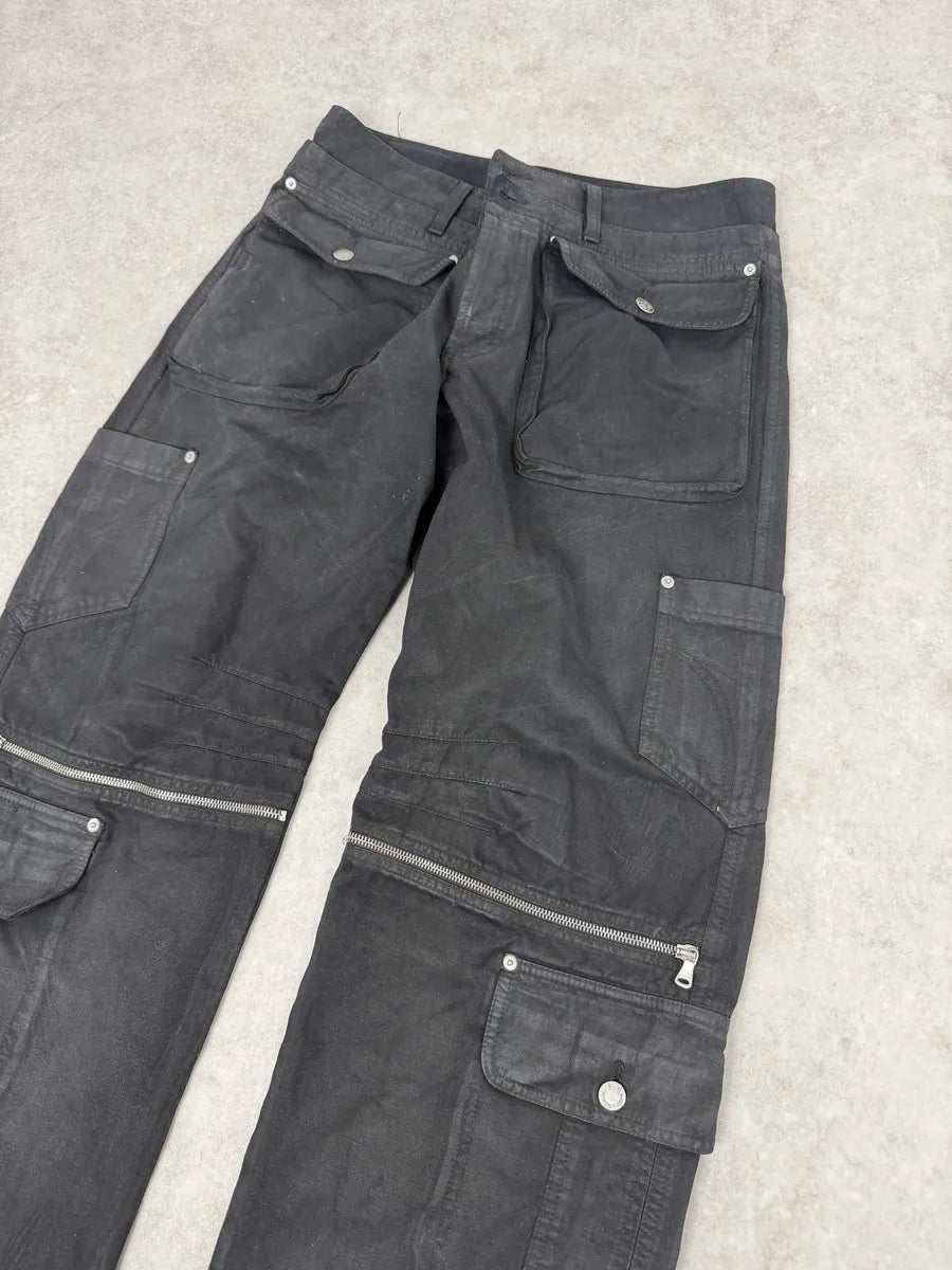 SS2003 Dolce & Gabbana Black Aviator Cargo Obscure Pants knPBbHU 5