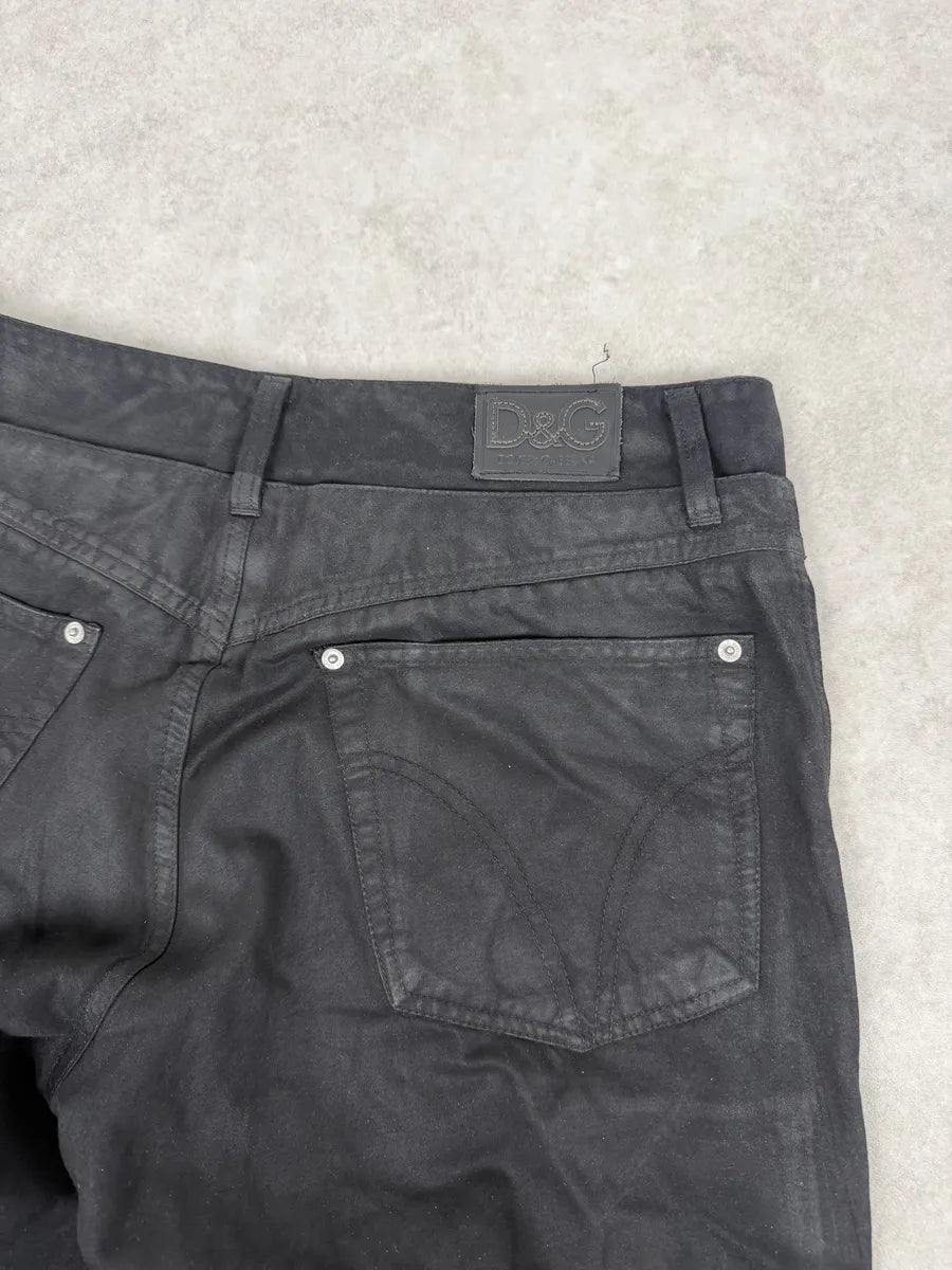 SS2003 Dolce & Gabbana Black Aviator Cargo Obscure Pants knPBbHU 6