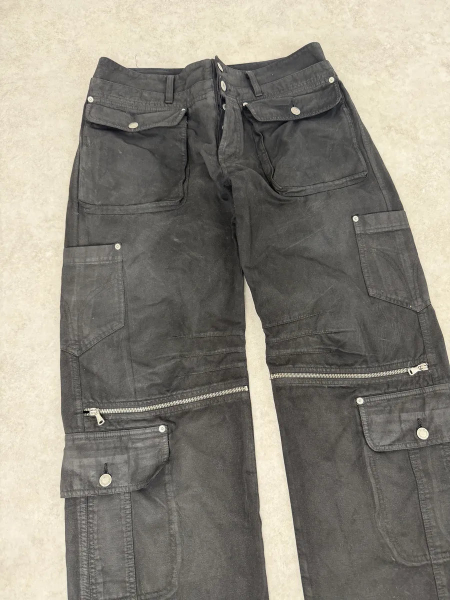 SS2003 Dolce & Gabbana Black Aviator Cargo Obscure Pants knPBbHU 8