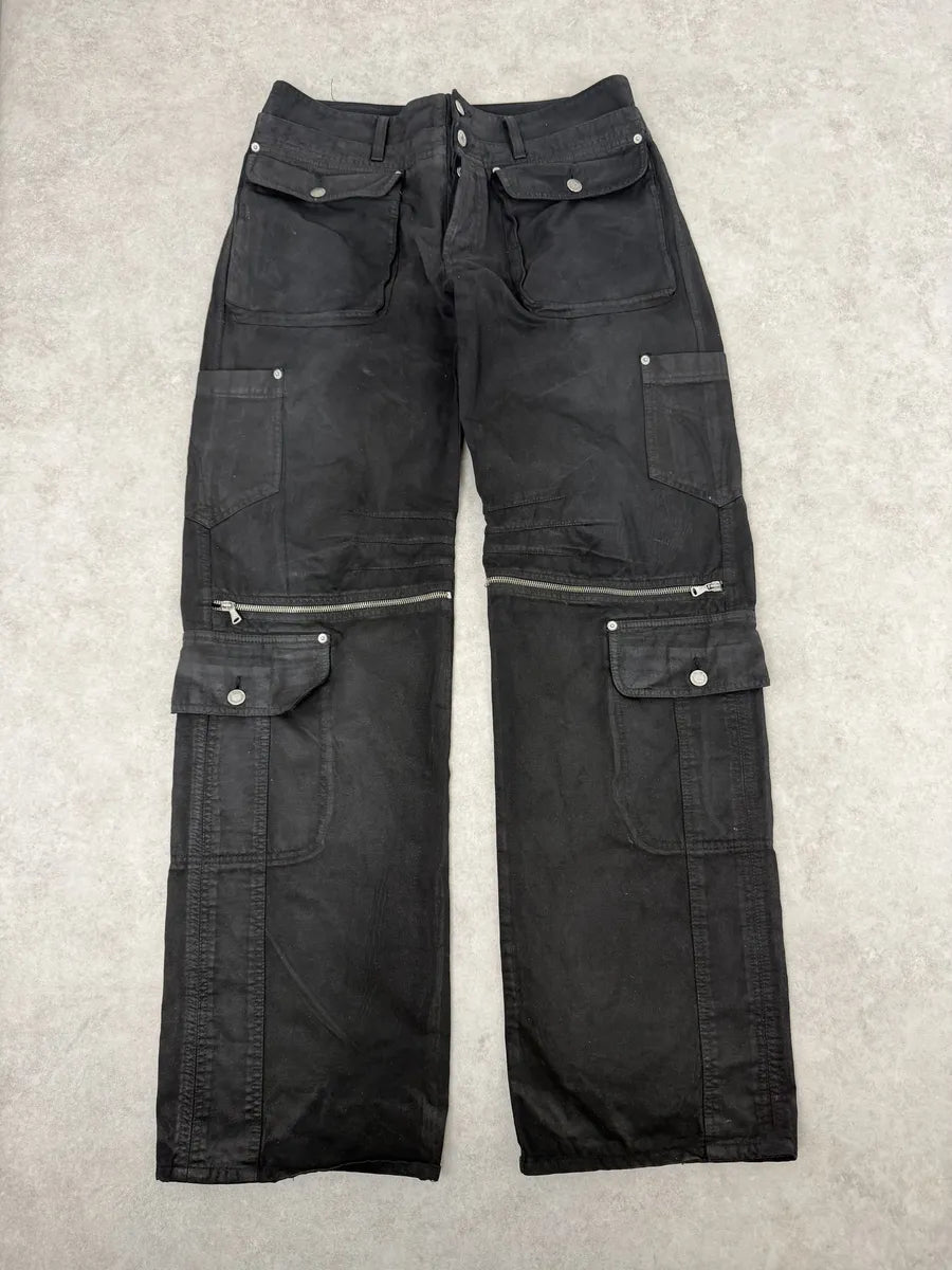 SS2003 Dolce & Gabbana Black Aviator Cargo Obscure Pants knPBbHU 9