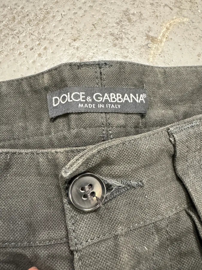 SS2002 Dolce & Gabbana Black Multi Zips Strapped Pants IJFasrj 8