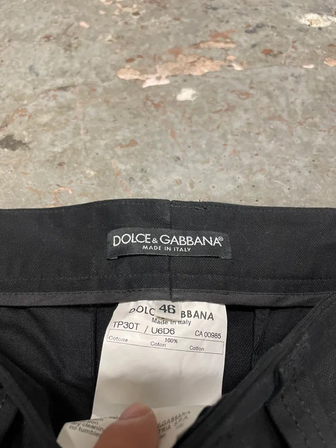 SS2003 Dolce & Gabbana Black Sex Zip Bondage Pants (S) eGbskdP 11
