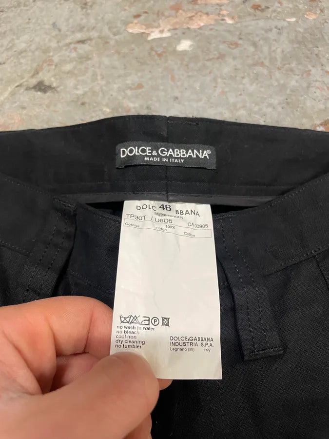 SS2003 Dolce & Gabbana Black Sex Zip Bondage Pants (S) eGbskdP 12