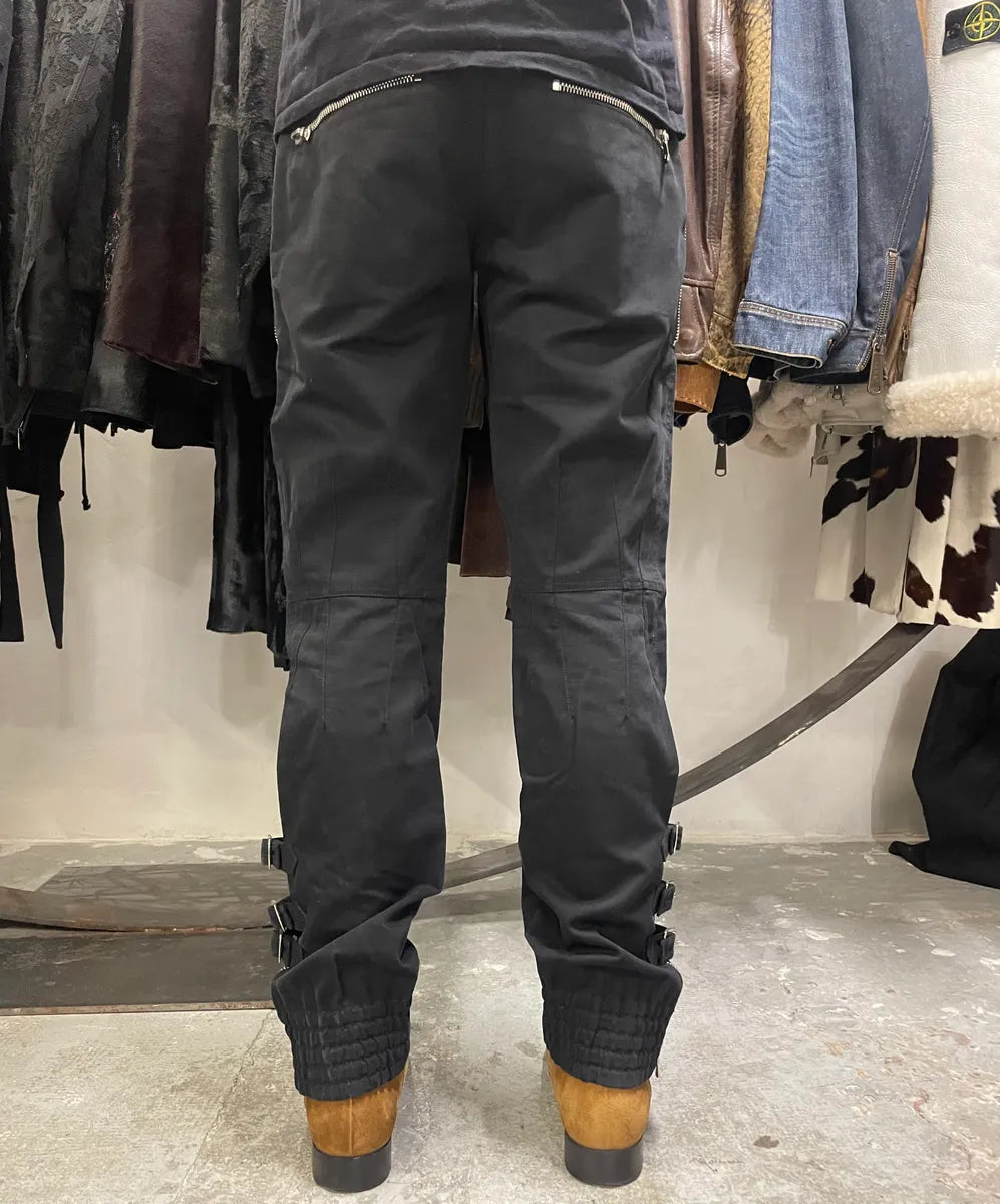 SS2003 Dolce & Gabbana Black Sex Zip Bondage Pants (S) eGbskdP 3