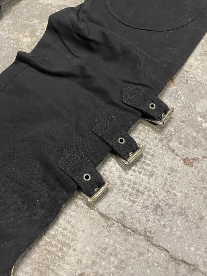 SS2003 Dolce & Gabbana Black Sex Zip Bondage Pants (S) eGbskdP 7