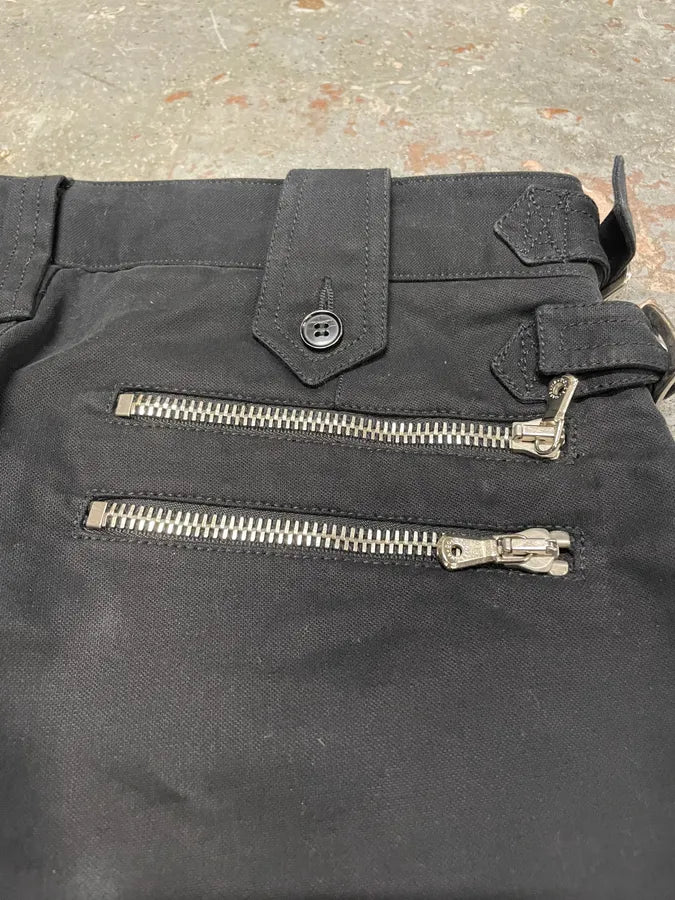 SS2003 Dolce & Gabbana Black Sex Zip Bondage Pants (S) eGbskdP 9