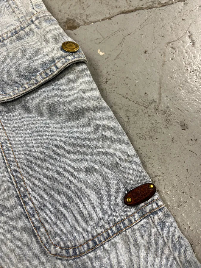 SS2003 Dolce & Gabbana Blue Cargo Denim Shorts DHStBhJ 6