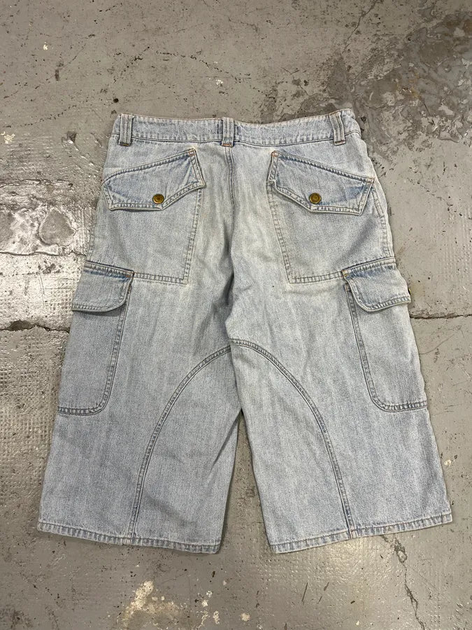 SS2003 Dolce & Gabbana Blue Cargo Denim Shorts DHStBhJ 7