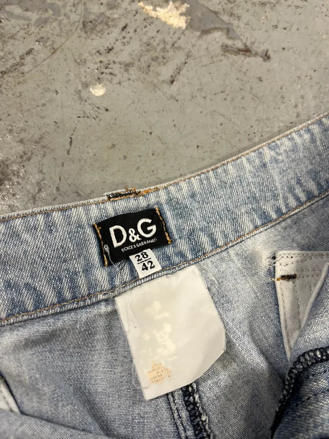 SS2003 Dolce & Gabbana Blue Cargo Denim Shorts DHStBhJ 9