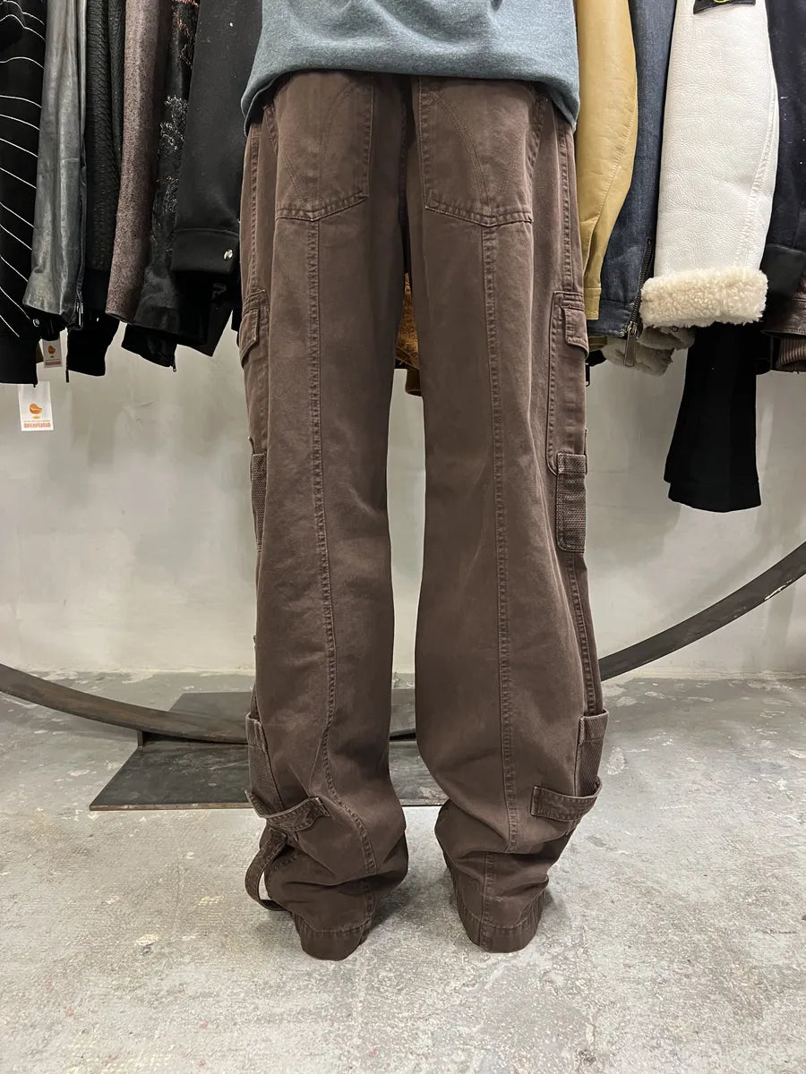 SS2003 Dolce & Gabbana Brown Aviator Full Zips Cargo Pant – Dolce