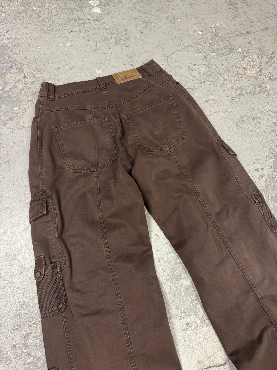 SS2003 Dolce & Gabbana Brown Aviator Full Zips Cargo Pant (S) 8
