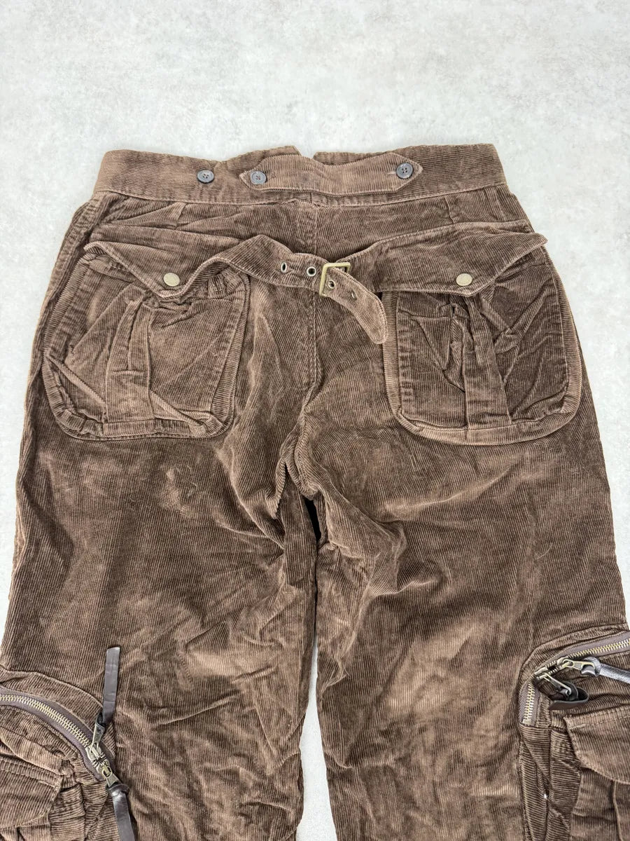 SS2003 Dolce & Gabbana Brown Corduroy Cargo Hunter Pants ipCAgpG 10
