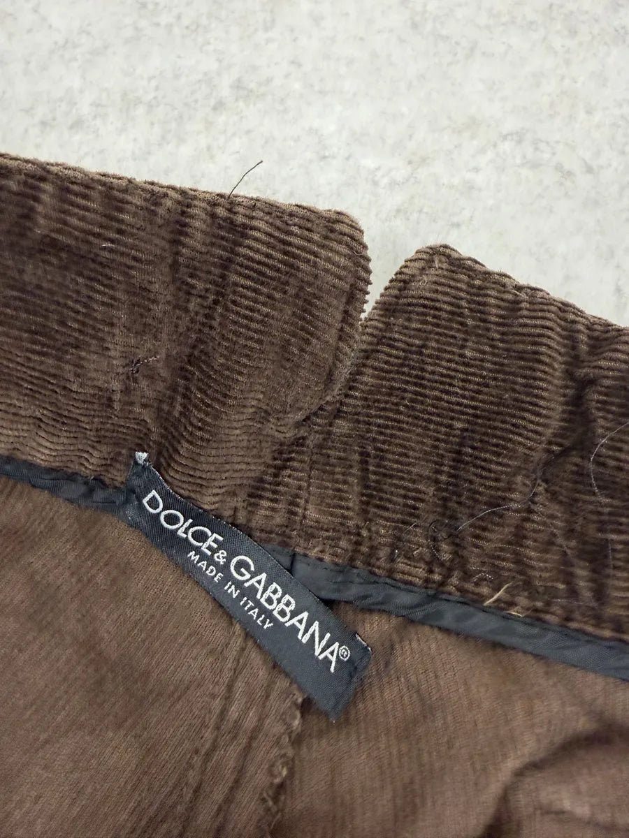 SS2003 Dolce & Gabbana Brown Corduroy Cargo Hunter Pants ipCAgpG 6