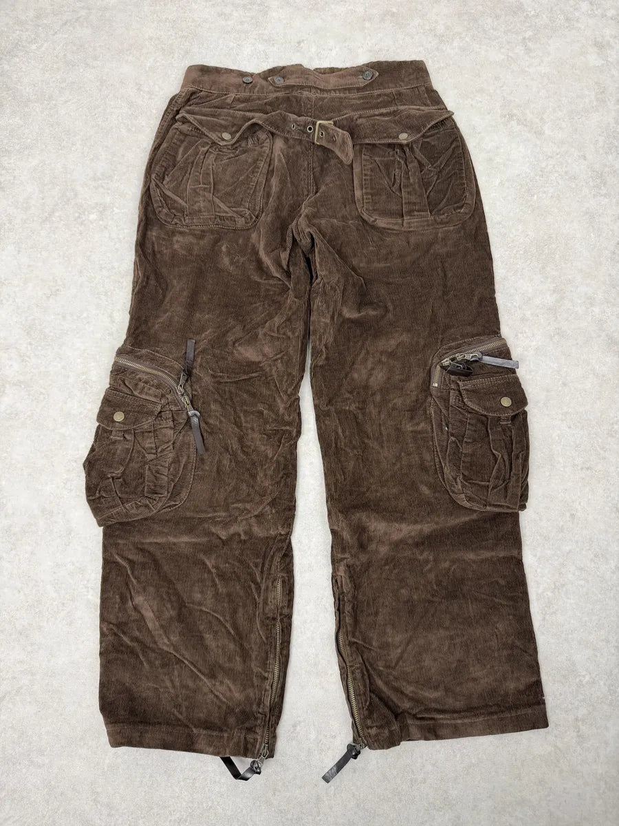 SS2003 Dolce & Gabbana Brown Corduroy Cargo Hunter Pants ipCAgpG 7