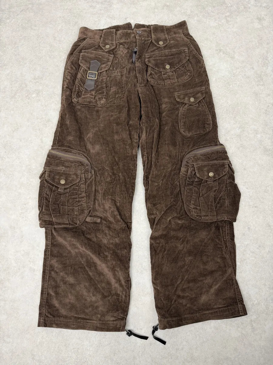 SS2003 Dolce & Gabbana Brown Corduroy Cargo Hunter Pants ipCAgpG 8